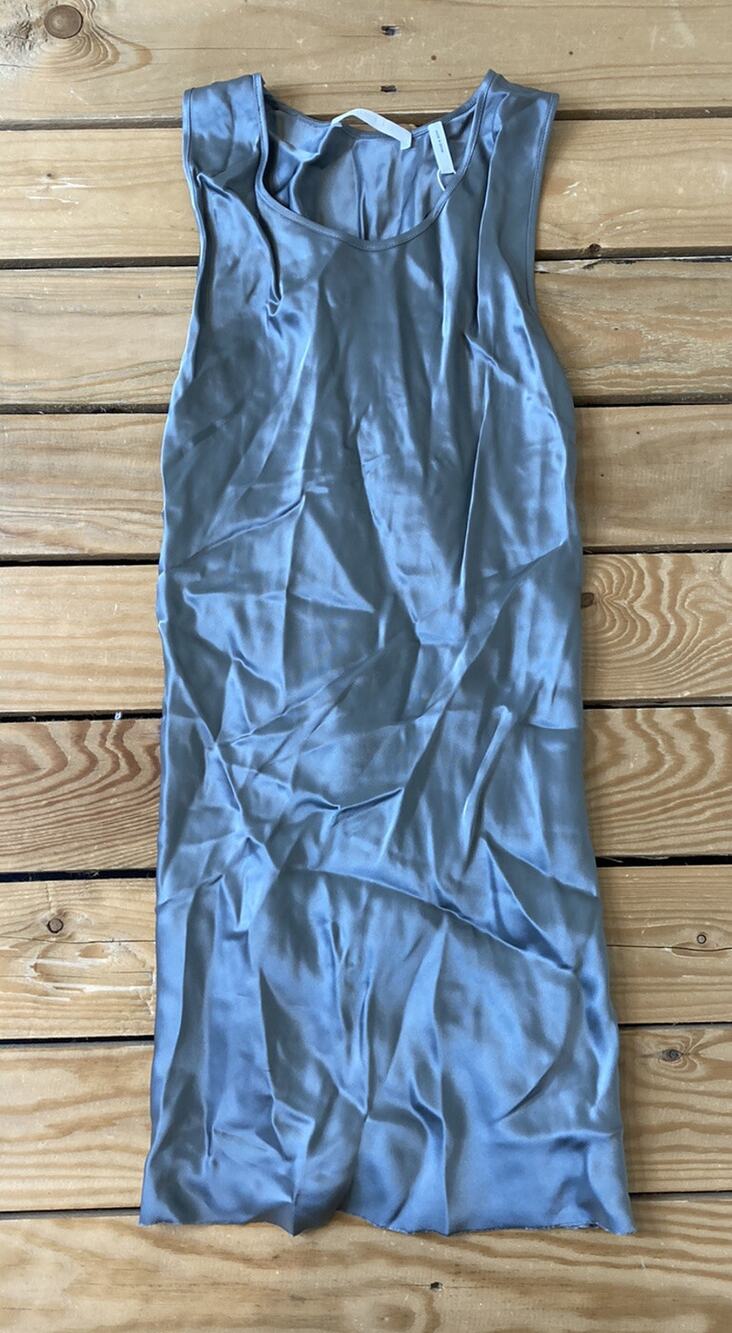 Helmut Lang NWT $360 Women’s Back twist tank top Size M Pebble Grey B11